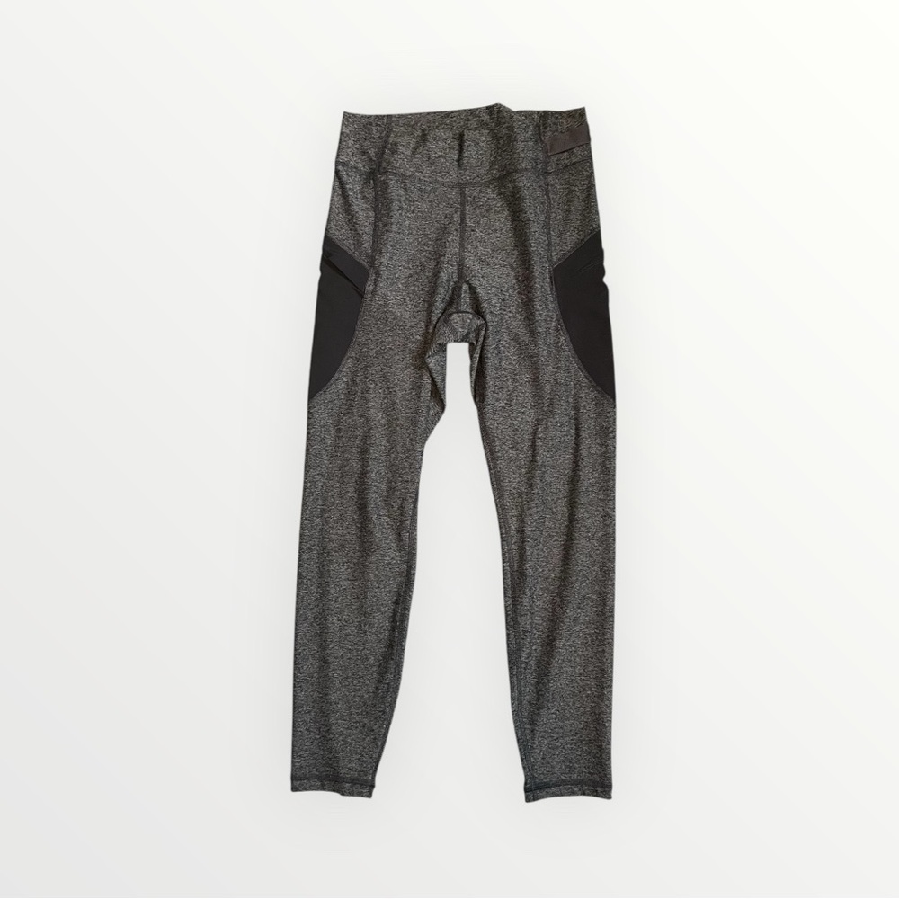 Old Navy Women's Heathered Gray and Black Leggings